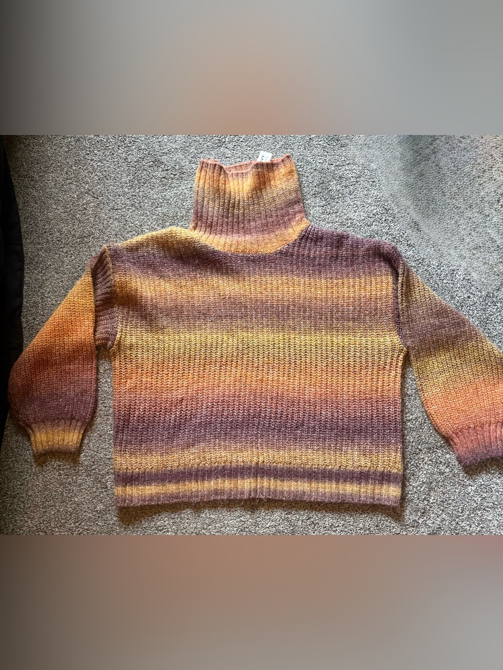 Old Navy Ombre Turtleneck Sweater in Yellow & Mauve